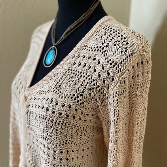 Crochet Drawstring Swimsuit Coverup - Picture 2 of 7